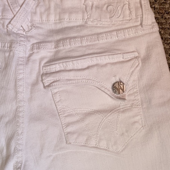 Wörn White Denim Jeans Cropped Pants Casual Everyday women  size 12 - Picture 6 of 12